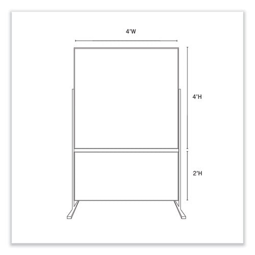 Ghent Double-sided Magnetic Porcelain Whiteboard Caramel Vinyl Tackboard W/aluminum Frame 50.5x72.88