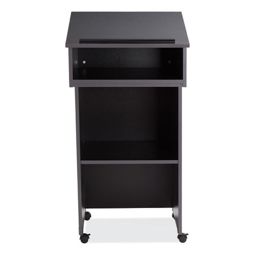 Oklahoma Sound Tabletop Lectern And Av Cart/lectern Base 23.75x19.87x47.5 Black