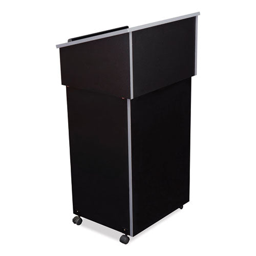 Oklahoma Sound Tabletop Lectern And Av Cart/lectern Base 23.75x19.87x47.5 Black