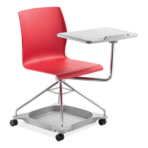 NPS Cogo Mobile Tablet Chair Supports Up To 440 Lb 18.75" Seat Height Red Seat/back Chrome Frame