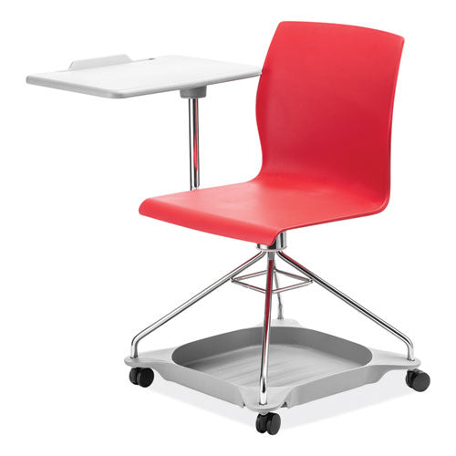 NPS Cogo Mobile Tablet Chair Supports Up To 440 Lb 18.75" Seat Height Red Seat/back Chrome Frame