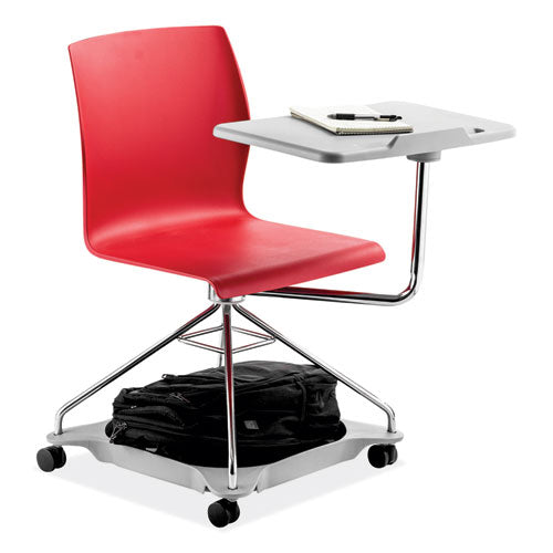 NPS Cogo Mobile Tablet Chair Supports Up To 440 Lb 18.75" Seat Height Red Seat/back Chrome Frame