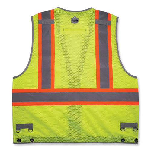 Ergodyne Glowear 8231tvk Class 2 Hi-vis Tool Tethering Safety Vest Kit Polyester 4x-large/5x-large Lime