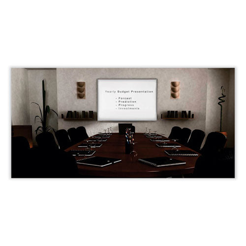 Ghent Proma Magnetic Porcelain Projection Whiteboard W/satin Aluminum Frame 96.5x48.5 White Surfaceships In 7-10 Business Days