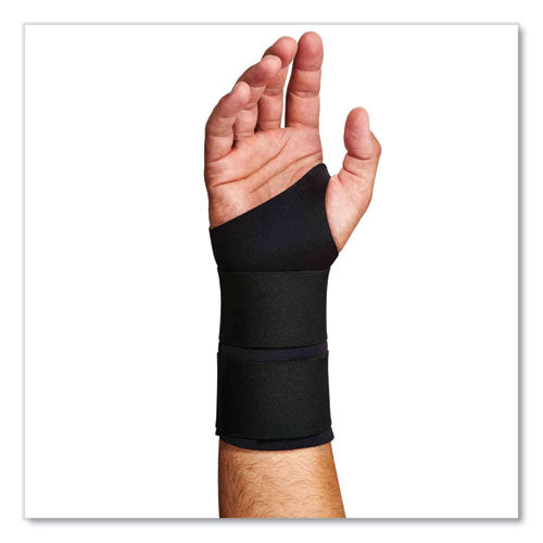 Ergodyne Proflex 675 Ambidextrous Double Strap Wrist Support Small Fits Left Hand/right Hand Black