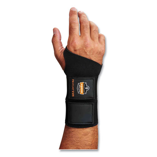 Ergodyne Proflex 675 Ambidextrous Double Strap Wrist Support Small Fits Left Hand/right Hand Black