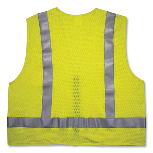 Ergodyne Glowear 8262frz Class 2 Fr Surveyor Zipper Vest Tencel/modacrylic/para-aramid/kevlar L/xl Lime