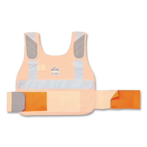 Ergodyne Chill-its 6240 Phase Change Cooling Vest Elastic Extenders 3.5" Orange