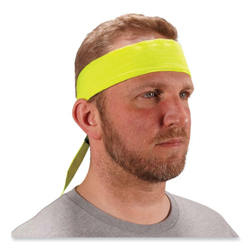 Ergodyne Chill-its 6702 Cooling Embedded Polymers Tie Bandana One Size Fits Most Lime