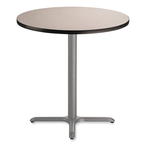 NPS Cafe Table 36" Diameterx36h Round Top/x-base Gray Nebula Top Gray Base