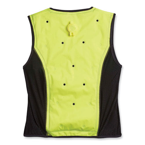 Ergodyne Chill-its 6685 Premium Dry Evaporative Cooling Vest With Zipper Nylon Large Lime