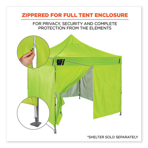 Ergodyne Shax 6096 Pop-up Tent Sidewall With Zipper Single Skin 10 Ftx10 Ft Polyester Lime