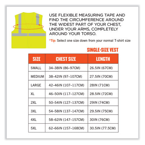 Ergodyne Glowear 8210hl-s Single Size Class 2 Economy Mesh Vest Polyester 4x-large Lime