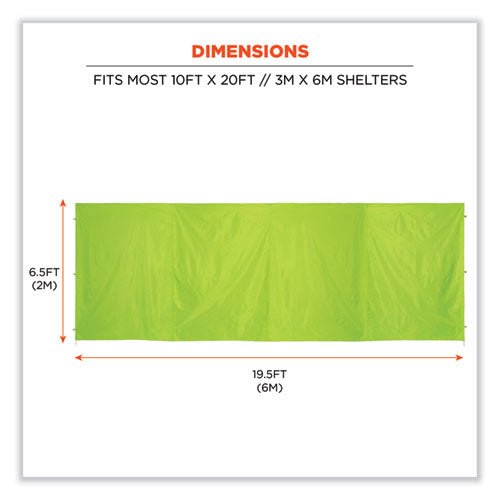 Ergodyne Shax 6097 Pop-up Tent Sidewall Single Skin 10 Ftx10 Ft Polyester Lime