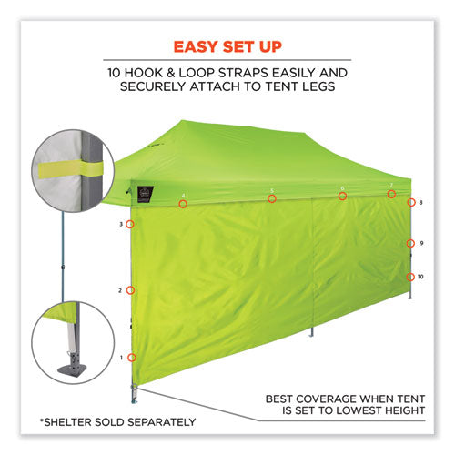 Ergodyne Shax 6097 Pop-up Tent Sidewall Single Skin 10 Ftx10 Ft Polyester Lime