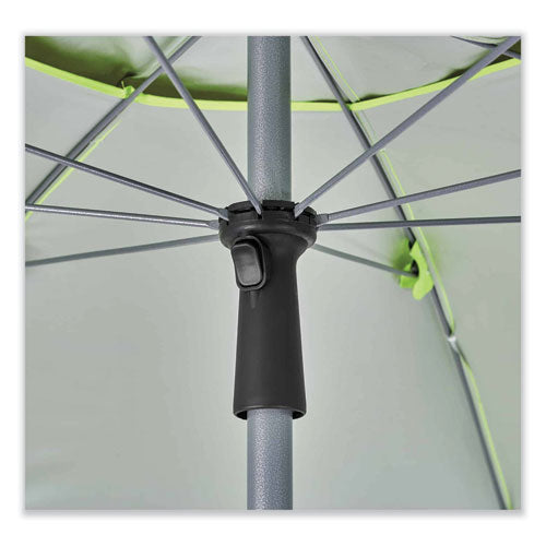 Ergodyne Shax 6100 Lightweight Work Umbrella 90" Span 92.4" Long Lime Canopy