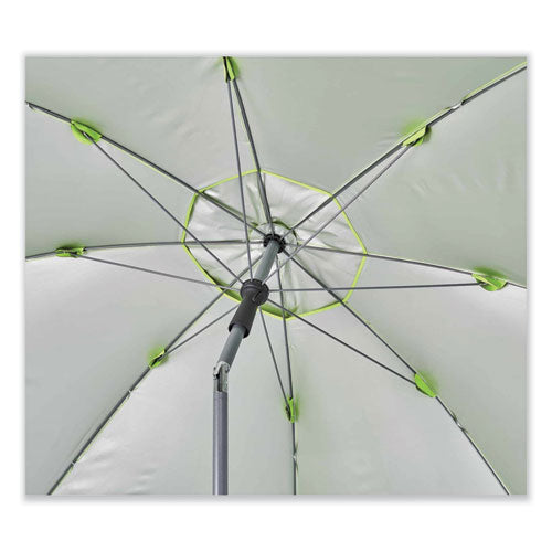 Ergodyne Shax 6100 Lightweight Work Umbrella 90" Span 92.4" Long Lime Canopy