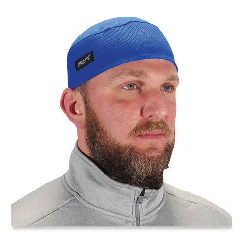 Ergodyne Chill-its 6630 High-performance Terry Cloth Skull Cap Polyester One Size Fits Most Blue