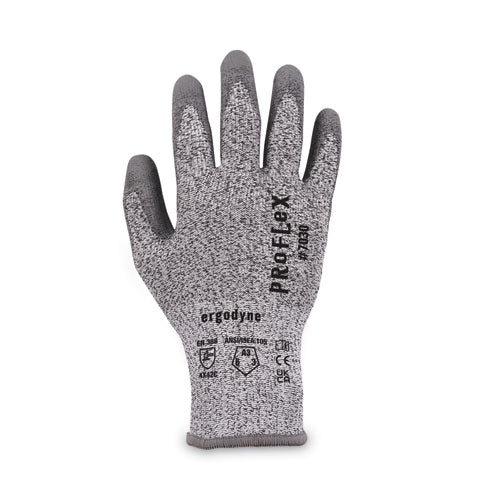 Ergodyne Proflex 7030 Ansi A3 Pu Coated Cr Gloves Gray Large Pair