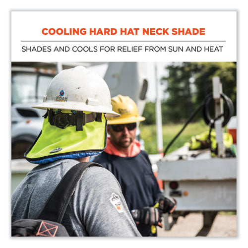 Ergodyne Chill-its 6670ct Cooling Hard Hat Neck Shade - Pva 14.75x10.5 Lime