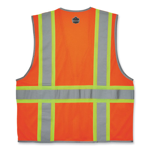 Ergodyne Glowear 8246z-s Single Size Class 2 Two-tone Mesh Vest Polyester 3x-large Orange