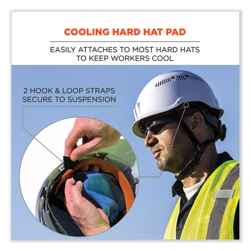 Ergodyne Chill-its 6715ct Hard Hat Cooling Pad - Pva 7x6.5 Blue