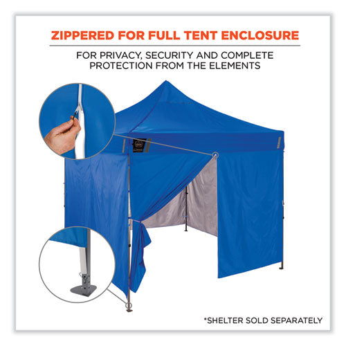 Ergodyne Shax 6096 Pop-up Tent Sidewall With Zipper Single Skin 10 Ftx10 Ft Polyester Blue