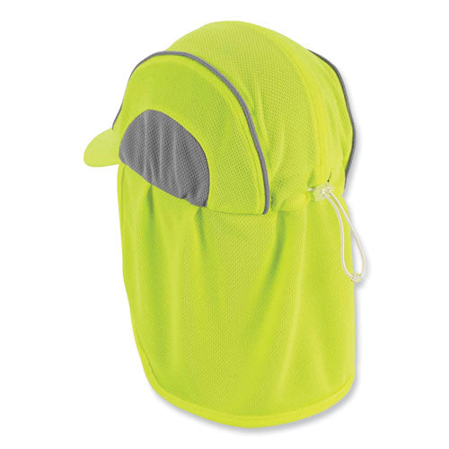 Ergodyne Chill-its 6650 High-performance Hat Plus Neck Shade Polyester One Size Fits Most Lime