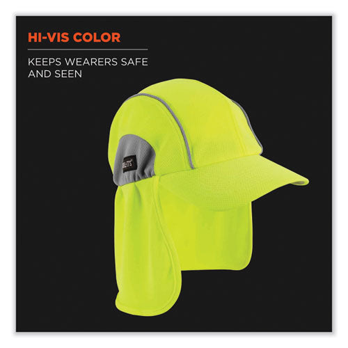 Ergodyne Chill-its 6650 High-performance Hat Plus Neck Shade Polyester One Size Fits Most Lime