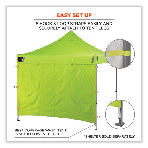 Ergodyne Shax 6098 Pop-up Tent Sidewall Single Skin 10 Ftx10 Ft Polyester Lime