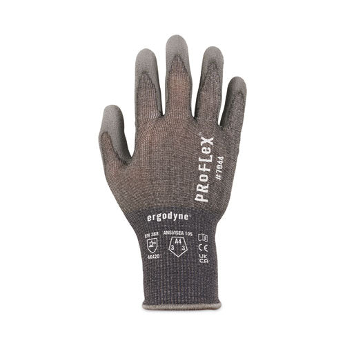 Ergodyne Proflex 7044 Ansi A4 Pu Coated Cr Gloves Gray 2x-large Pair