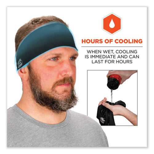 Ergodyne Chill-its 6634 Performance Knit Cooling Headband Polyester/spandex One Size Fits Most Black