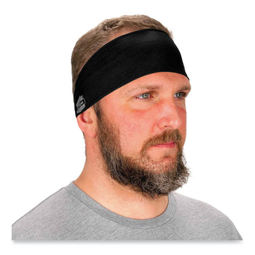 Ergodyne Chill-its 6634 Performance Knit Cooling Headband Polyester/spandex One Size Fits Most Black