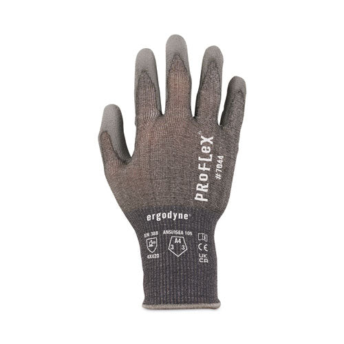 Ergodyne Proflex 7044 Ansi A4 Pu Coated Cr Gloves Gray Large Pair