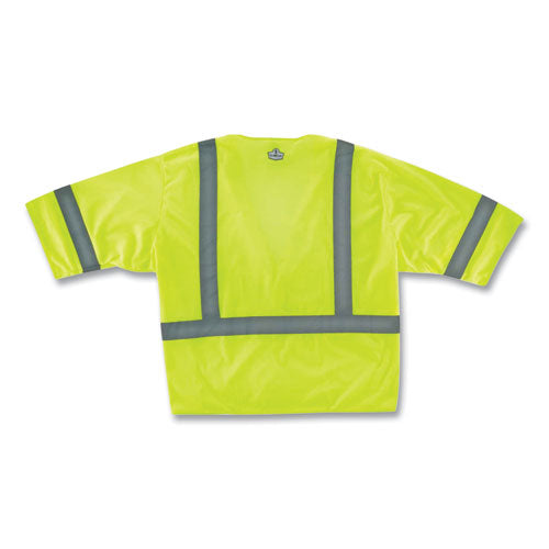 Ergodyne Glowear 8310hl Class 3 Economy Hook And Loop Vest Polyester 4x-large/5x-large Lime