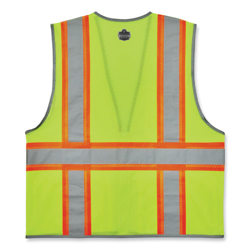 Ergodyne Glowear 8246z-s Single Size Class 2 Two-tone Mesh Vest Polyester 2x-large Lime