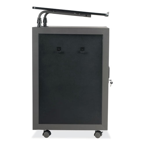 Oklahoma Sound Teacher's Workpod Lectern 20x24x41 Charcoal Slate/black