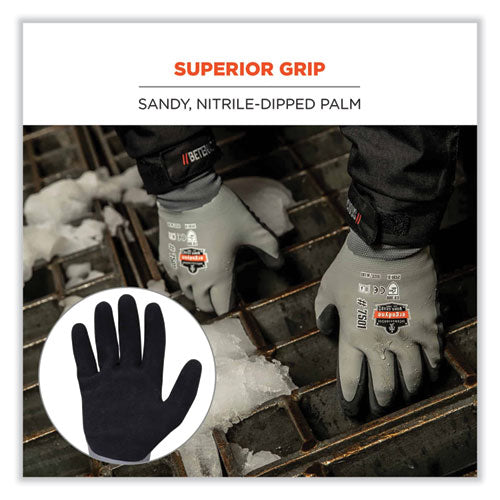 Ergodyne Proflex 7501-case Coated Waterproof Winter Gloves Gray 2x-large 144 Pairs/Case