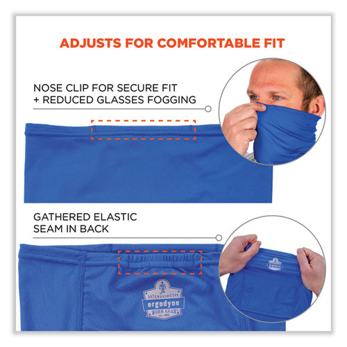 Ergodyne Chill-its 6483  Cooling Neck Gaiter Bandana Pocket Polyester/spandex Large/x-large Blue