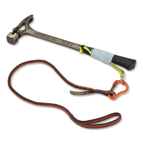 Ergodyne Squids 3100f(x) Tool Lanyard W/aluminum Carabiner+loop 10 Lb Max Work Cap 38" To 48"orange/grayships In 1-3 Business Days