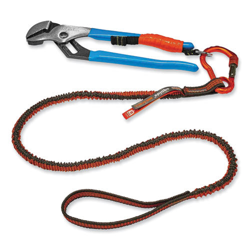 Ergodyne Squids 3100f(x) Tool Lanyard W/aluminum Carabiner+loop 10 Lb Max Work Cap 38" To 48"orange/grayships In 1-3 Business Days