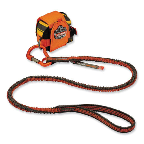 Ergodyne Squids 3100f(x) Tool Lanyard W/aluminum Carabiner+loop 10 Lb Max Work Cap 38" To 48"orange/grayships In 1-3 Business Days