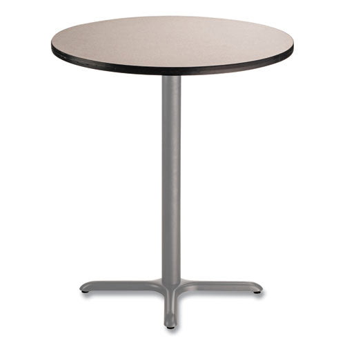 NPS Cafe Table 36" Diameterx42h Round Top/x-base Gray Nebula Top Gray Base