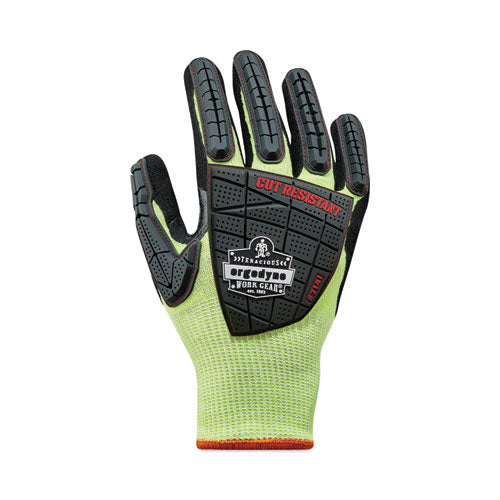 Ergodyne Proflex 7141 Ansi A4 Dir Nitrile-coated Cr Gloves Lime X-large 72 Pairs/pack