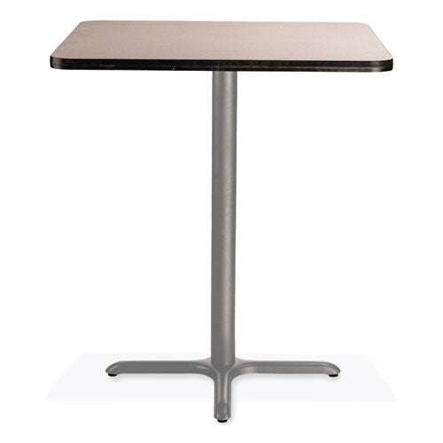 NPS Cafe Table 36wx36dx42h Square Top/x-base Gray Nebula Top Gray Base