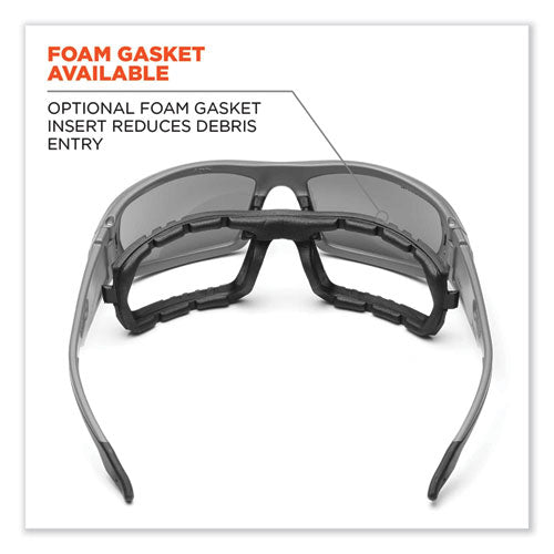 Ergodyne Skullerz Odin Safety Glasses Black Nylon Impact Frame Polarized Smoke Polycarbonate Lens
