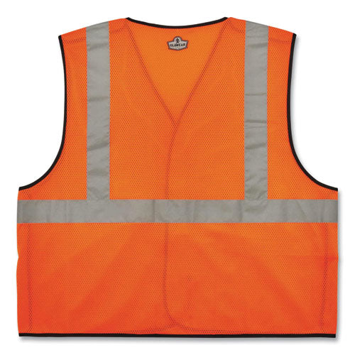 Ergodyne Glowear 8216ba Class 2 Breakaway Mesh Id Holder Vest Polyester 2x-large/3x-large Orange