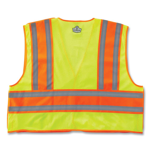 Ergodyne Glowear 8245psv Class 2 Public Safety Vest Polyester 4x-large/5x-large Lime