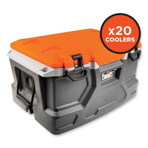 Ergodyne Chill-its 5171 48-quart Industrial Hard Sided Cooler Orange/gray 20/pallet