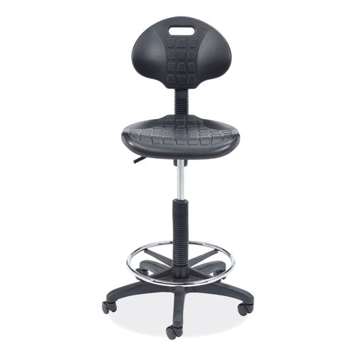 NPS 6700 Series Polyurethane Adj Height Task Chair Supports 300 Lb 22"-32" Seat Ht Black Seat/back/base Ships In 1-3 Bus Days